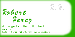 robert hercz business card
